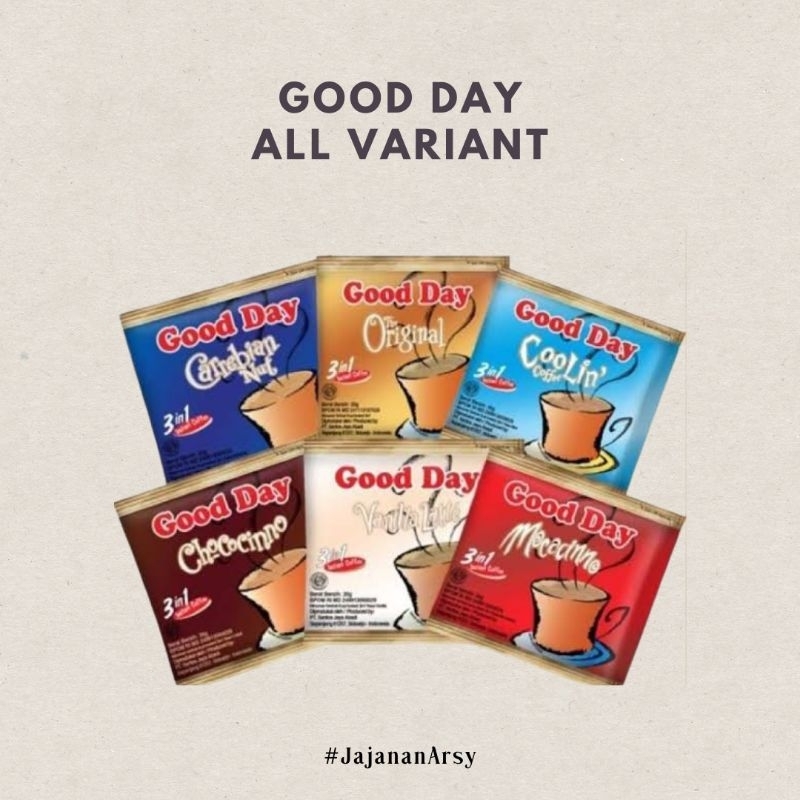 

Good Day All Varian / Good Day Chococinno, Good Day Coolin, Good Day Carrebian Nut