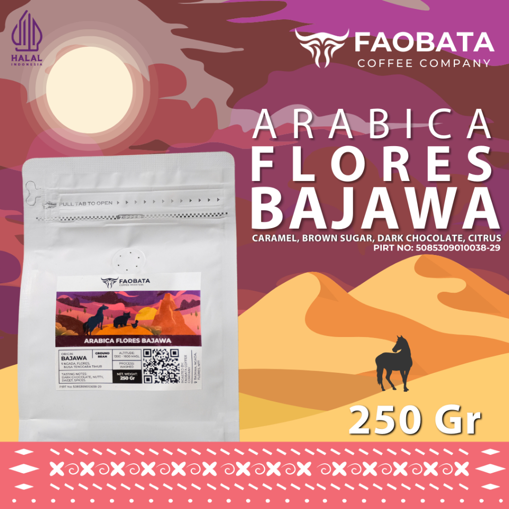 

Bubuk Kopi Arabica Flores Bajawa 250 Gr - Fine Ground by Faobata Coffee