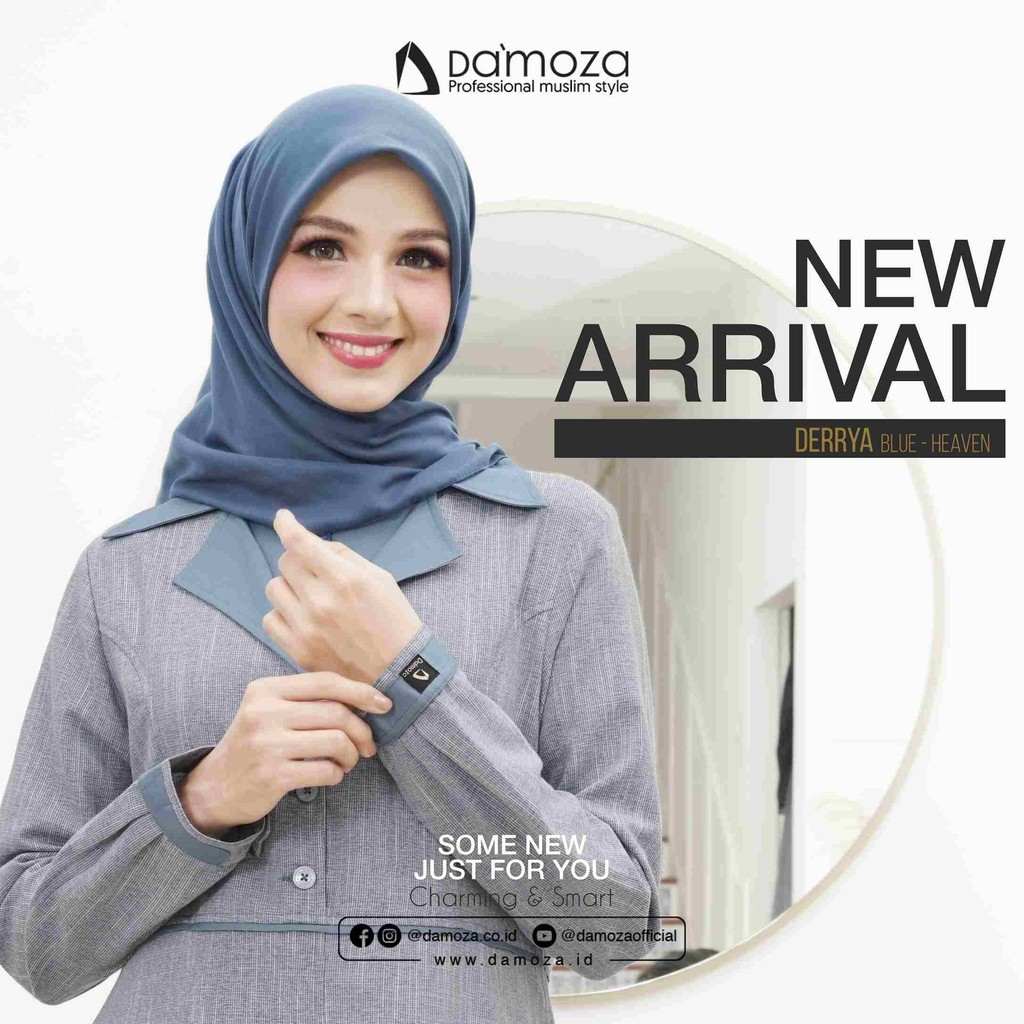MUTIF | Gamis Wanita Terbaru 2025 Damoza / Gamis Motif Simple / Dress Muslimah Kekinian / DERRYA