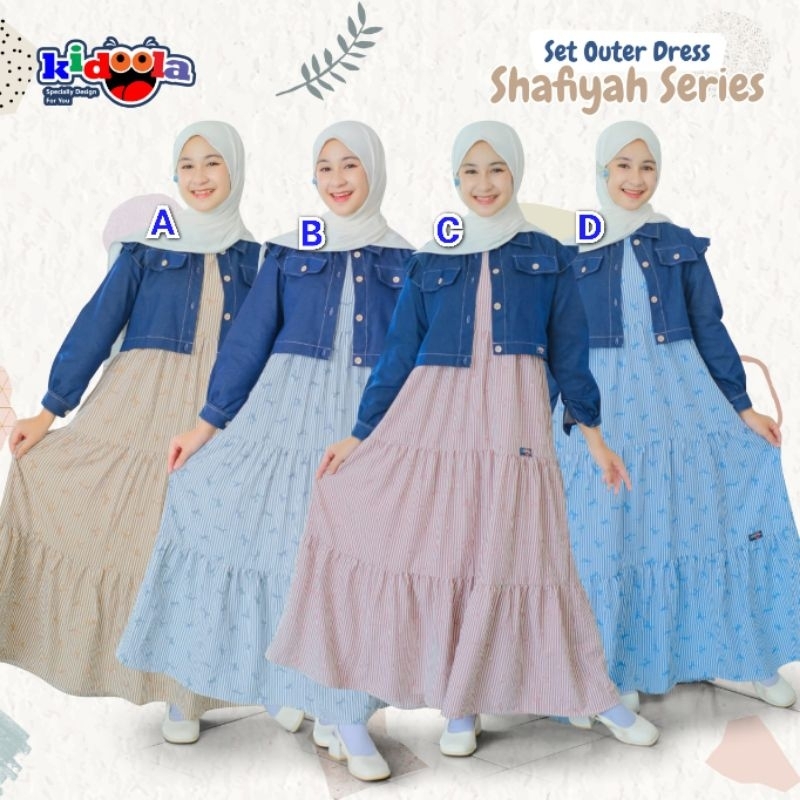 SET OUTER DRESS JEANS ANAK SHAFIYAH KIDOOLA
