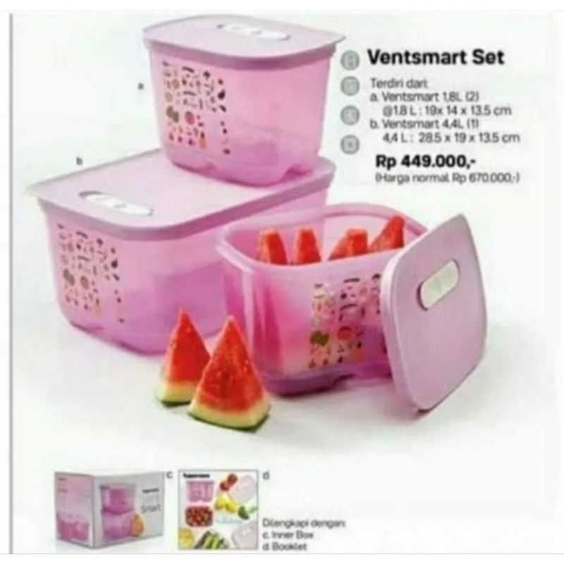 NEW Vensmart Tupperware / wadah kulkas Tupperware