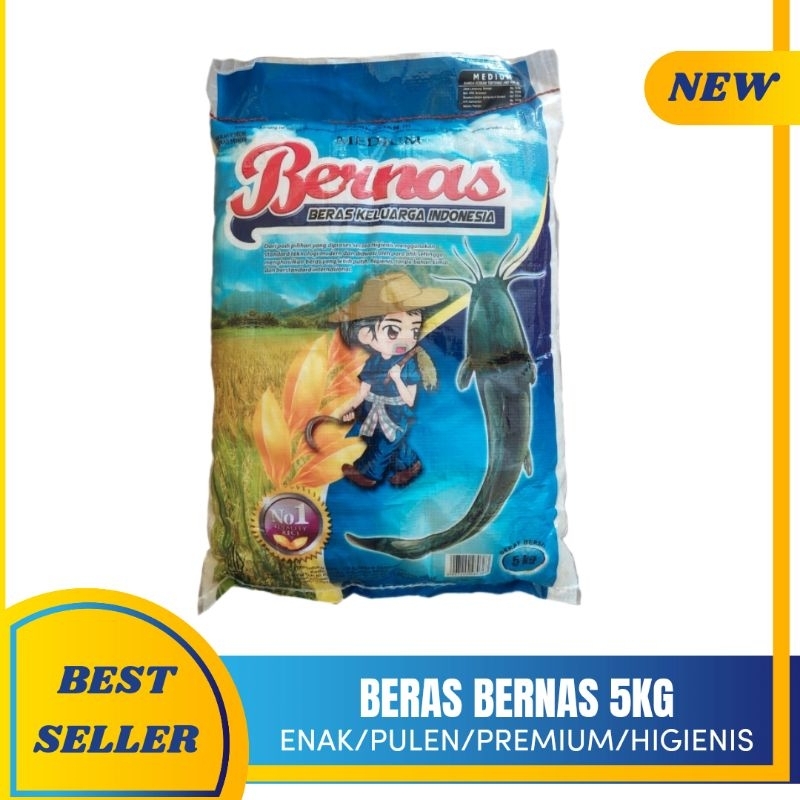 

BERAS PREMIUM BERNAS KEMASAN 5KG MURAH/SUPER PUNEL/BERSIH/PUTIH/HIGIENIS/ENAK