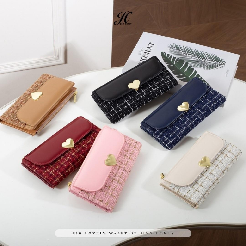 JIMS HONEY BIG LOVELY WALLET Dompet Lipat Panjang Wanita Cewek Fashion Jimshoney Casual Terbaru