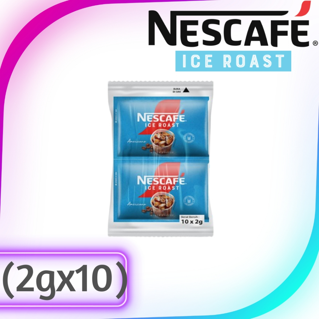 

Nescafe Ice Roast Kopi Instant Americano Kemasan 10 x 2g