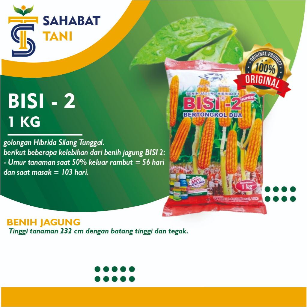 BIBIT JAGUNG BISI 2 KEMASAN PABRIK 1  KG