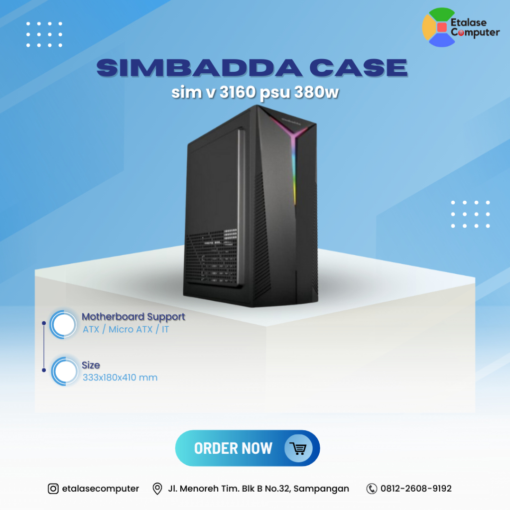 CASE SIMBADDA SIM V-3160 PSU 380W