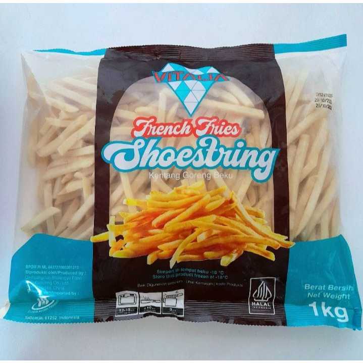 

KENTANG FROZEN VITALIA/SAVE MORE BY BERNARDI/MYDIBEL SHOESTRING/GOLDEN FARM SHOESTRING/FUSIPIM 1KG/KDHY SHOESTRING 1KG