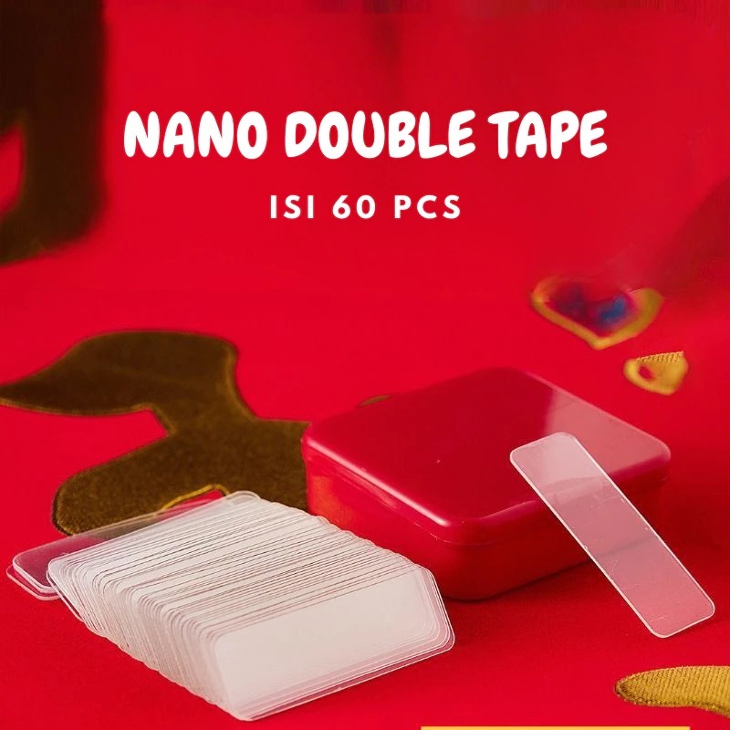 

[DOUBLE TAPE MINI] ISI 60PCS / DOUBLE TAPE 2 SISI / LAKBAN MINI BENING / LAKBAN MINI SERBAGUNA / NANO TAPE MINI