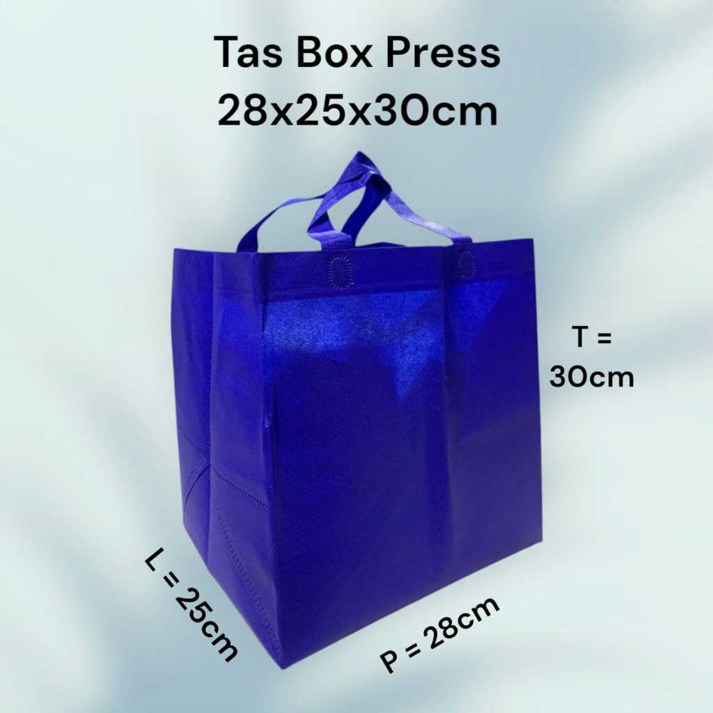 

( PER PCS ) Tas Spunbond HBPA Box Press Uk. 28x25x30cm / Tas Box Press Uk. 28x25x30 (Untuk Dus 25x25)