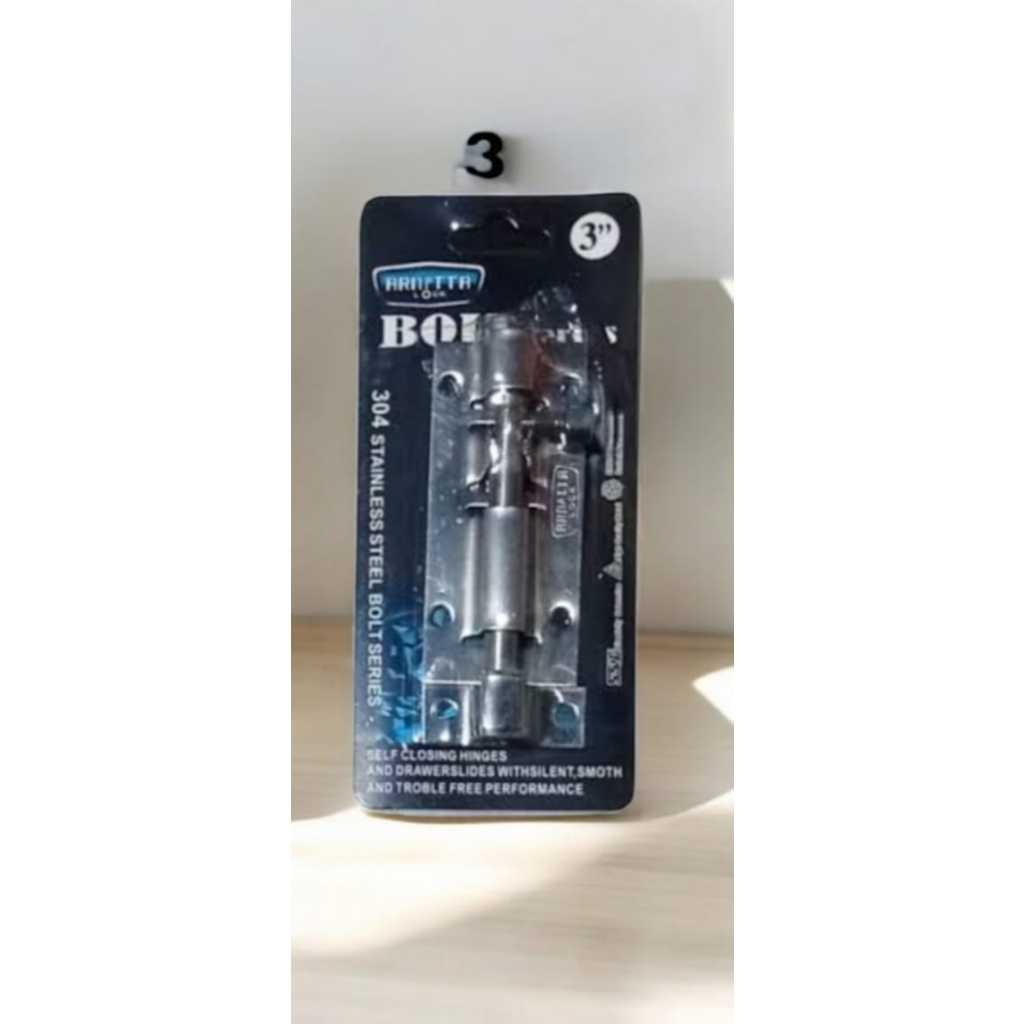 Grendel Pintu tebal ARNETTA 3 inch, Selot Jendela