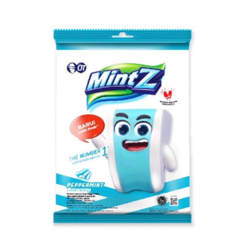 

Mintz Peppermint 115 gr Chewy Candy Permen Mint - Pack