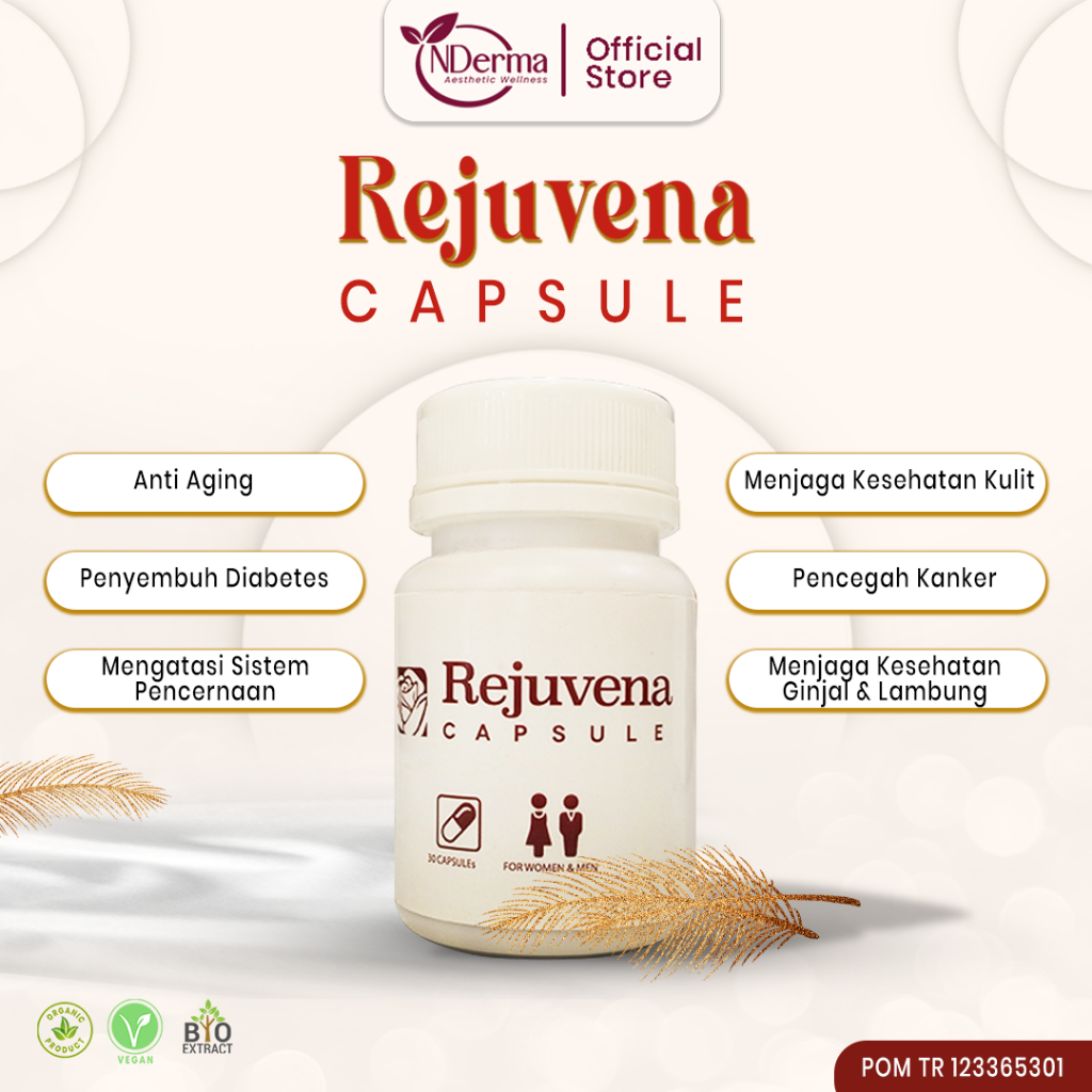 Rejuvena Capsule NDerma Suplemen dewasa tingkatkan vitalitas, dan menguatkan sisitem imun