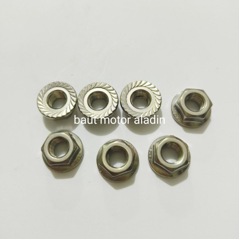 Mur Topi/Mur Flange 12/M8 Kunci 13 Stainless