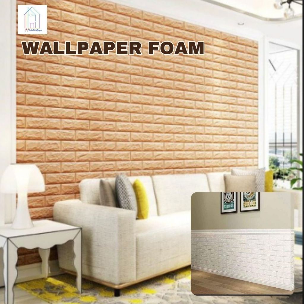 WALLPAPER FOAM BATU 3D / WALLFOAM/ WALLPAPER DINDING