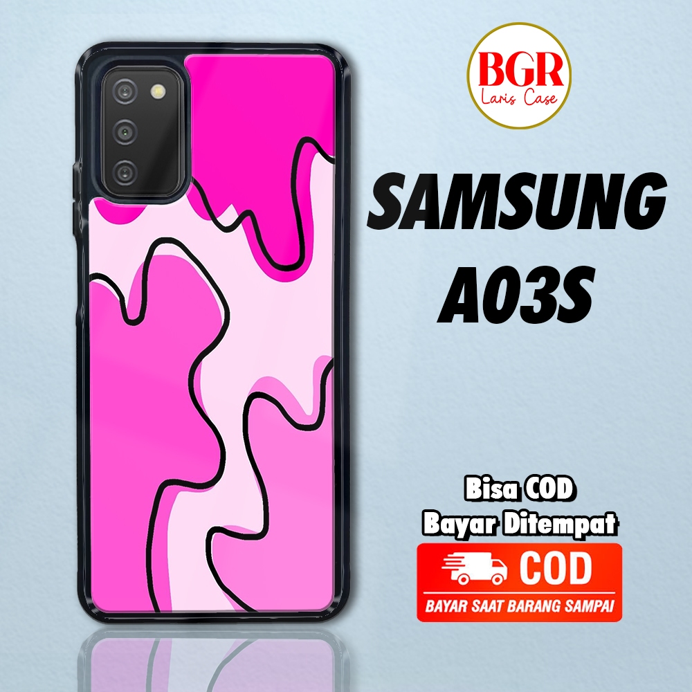 Case Samsung A03S  [ GARIS LUCU ] Casing Hp Samsung A03S Hardcase Softcase Premium Glossy
