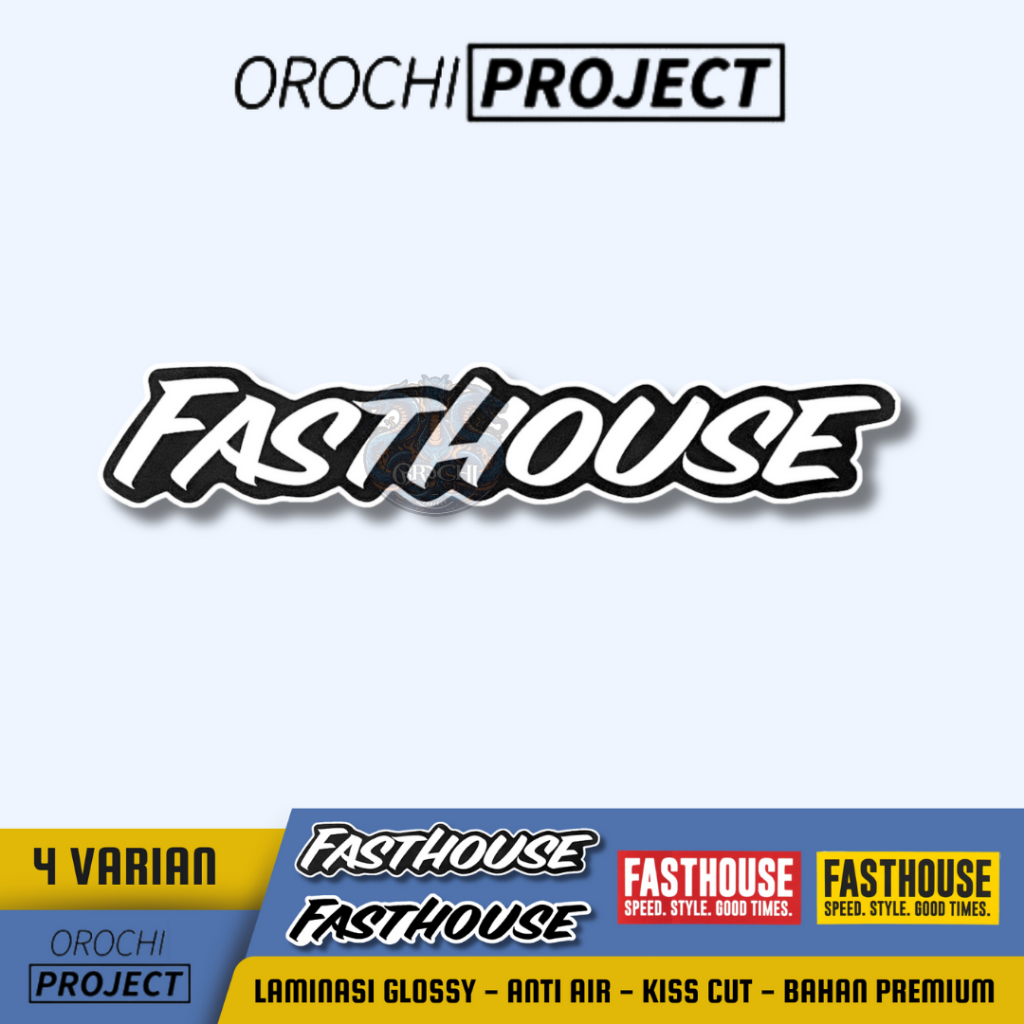 

Sticker Stiker Brand Logo Distro FastHouse Vinyl Glossy Anti Air HP Laptop Tumbler Motor Helm