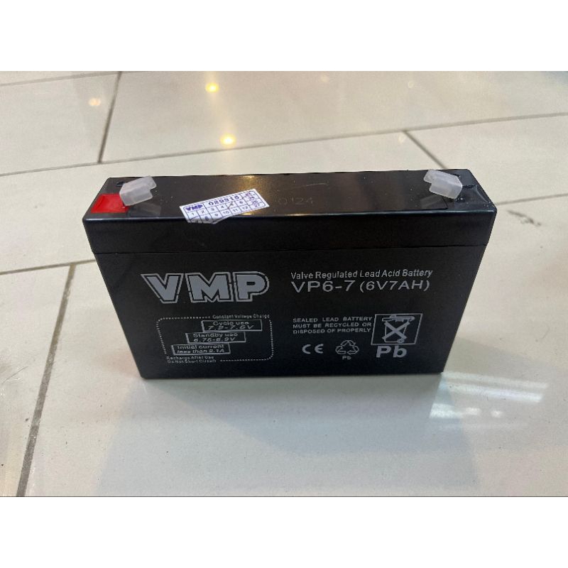 Aki kering  VMP/maxstrom 6volt 7 Ah