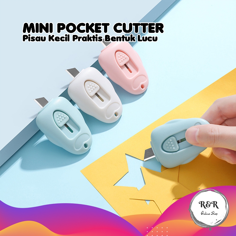 

Cutter Mini Portable Karakte Lucu Aesthetic Pemotong Kertas Papper Cut Art Safety