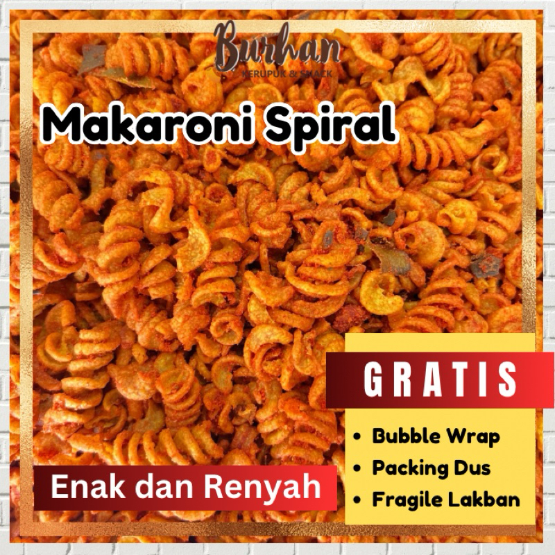 

Makaroni Pedas Spiral 100gr | Burhan Snack Grosir Jember