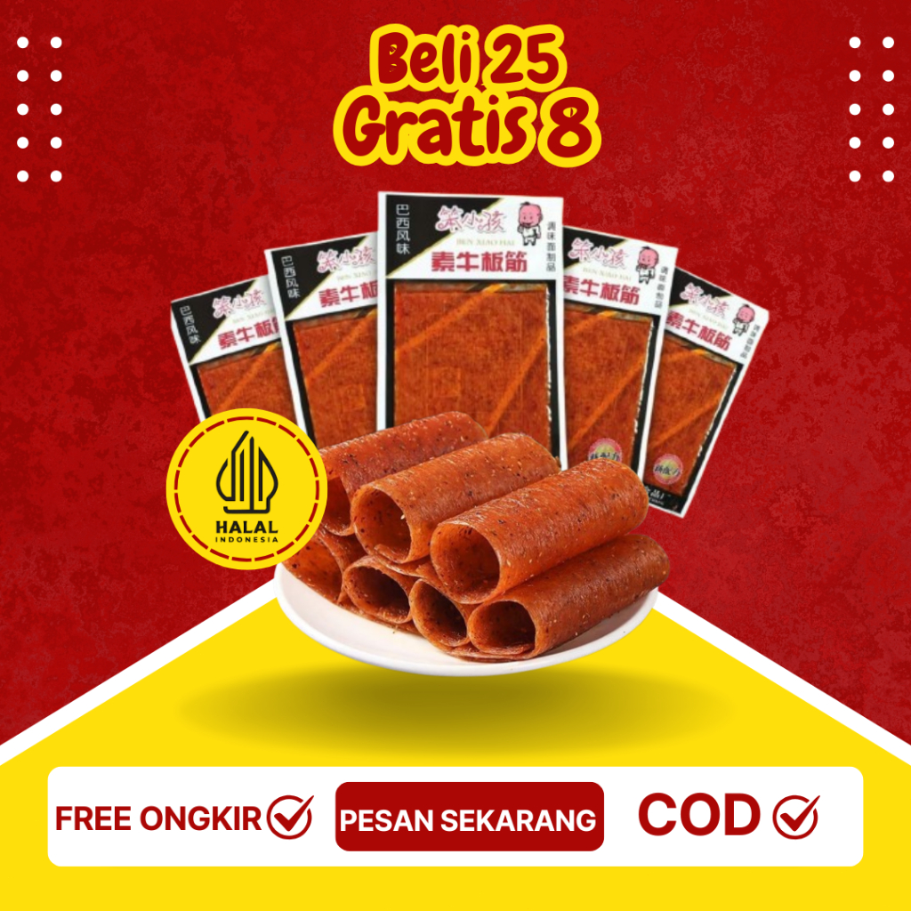 

Hala lSnack Unik Rasa Daging Sapi Cemilan Pedas Gluten Vegan Murah Makanan Ringan Cina Enak Murah