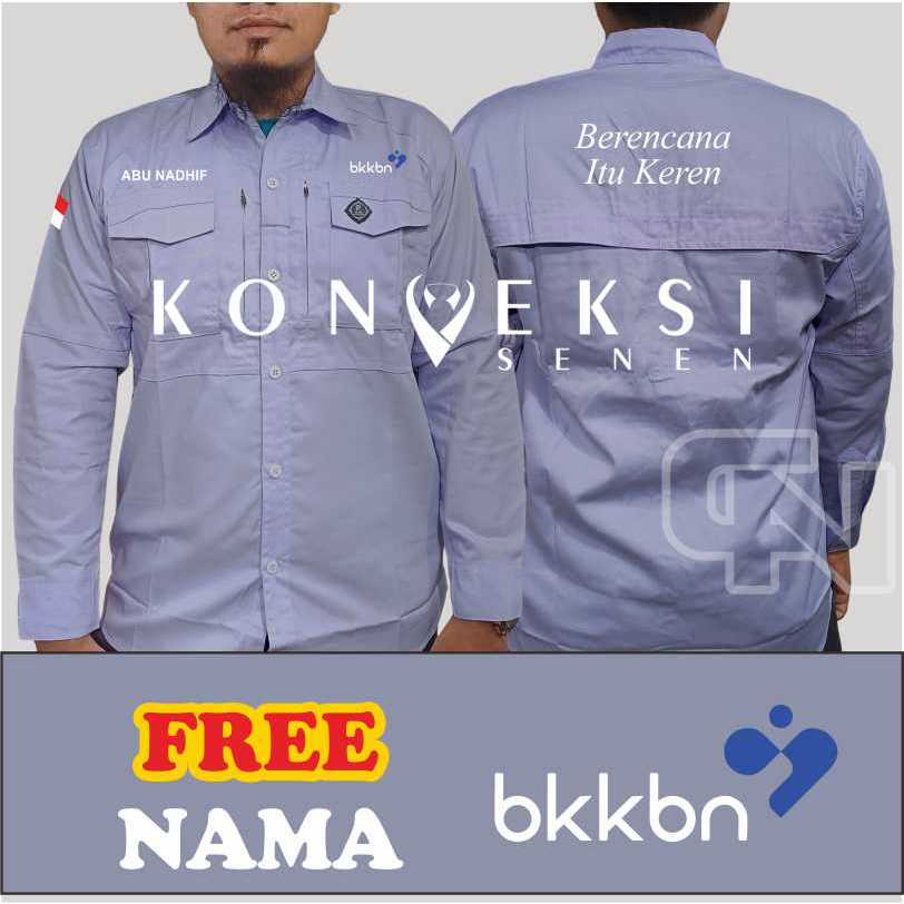 kemeja TACTICAL BKKBN seragam bordir BKKBN baju TACTICAL BKKBN lengan panjang full bordiran