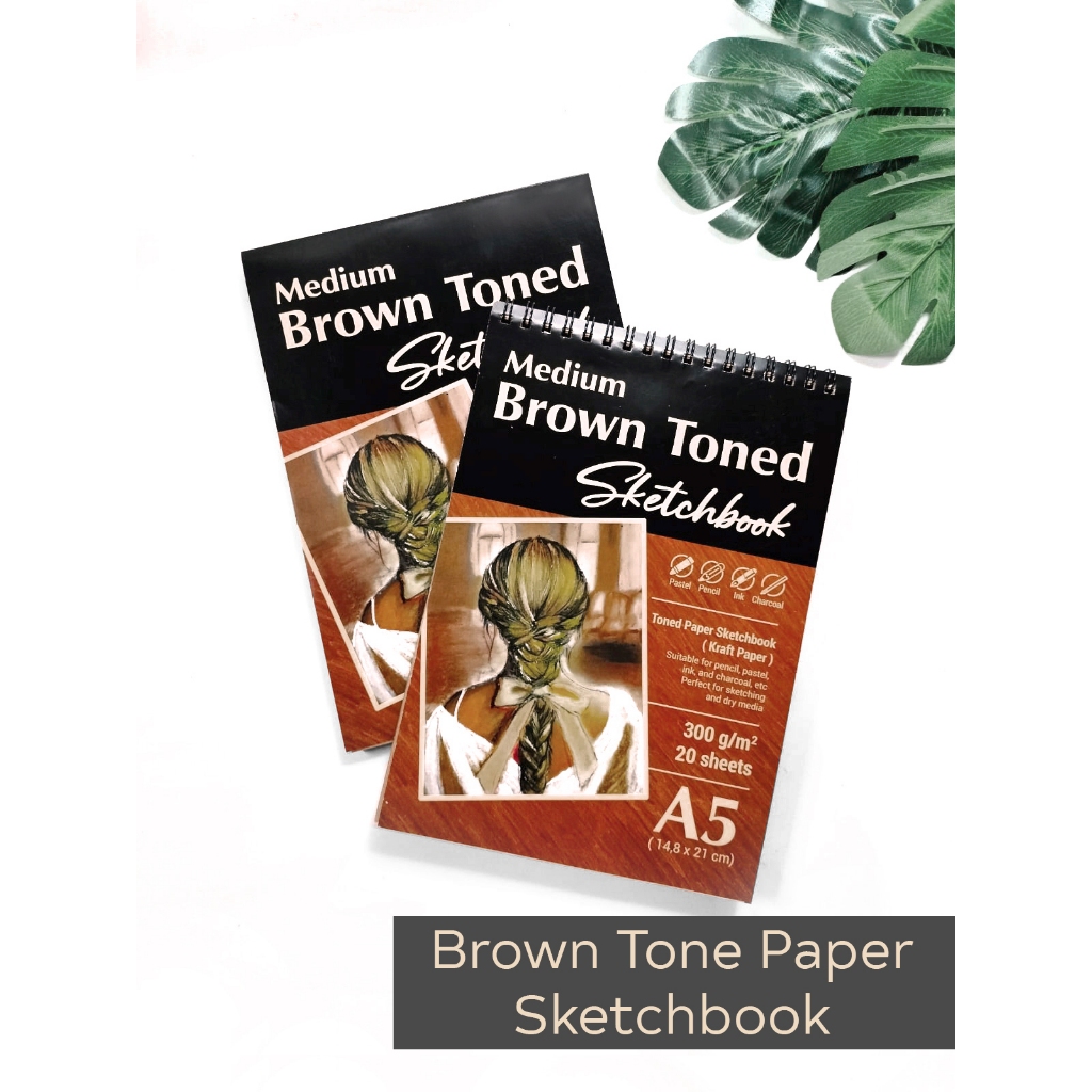 

Brown Toned Paper Sketchbook A5 300g / Sketchpad / Buku Gambar Coklat Sketsa