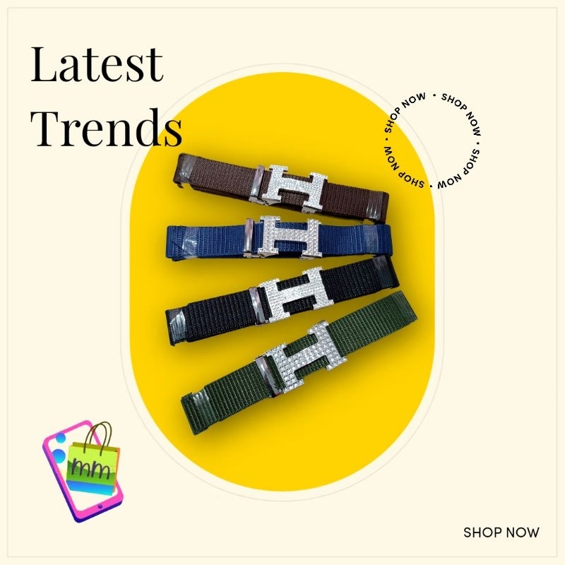 Grosir Gesper Sabuk Ikat Pinggang Anak Muda Pria Wanita Rel Katun Nilon