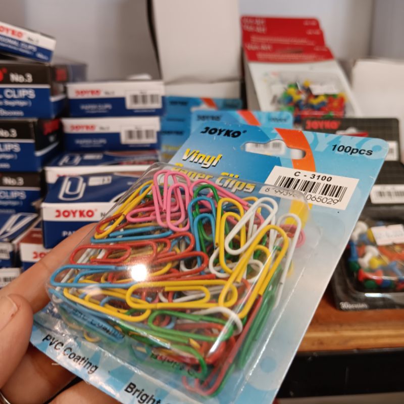

Paper Clip isi 100 c-3100 joyko Penjepit Kertas warna-warni