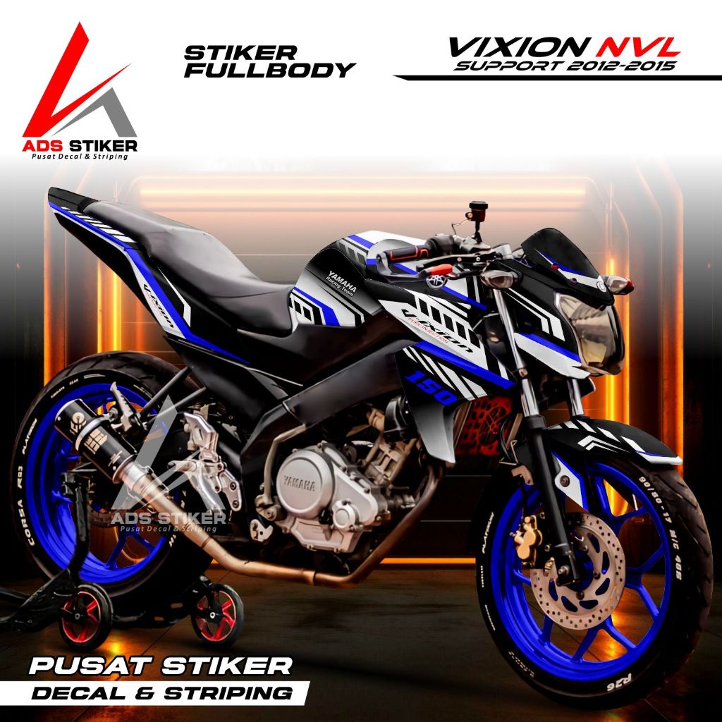Decal Vixion New Full Body - Stiker Vixion NVL Full Body - Stiker Vixion NVL - Striping Vixion New N