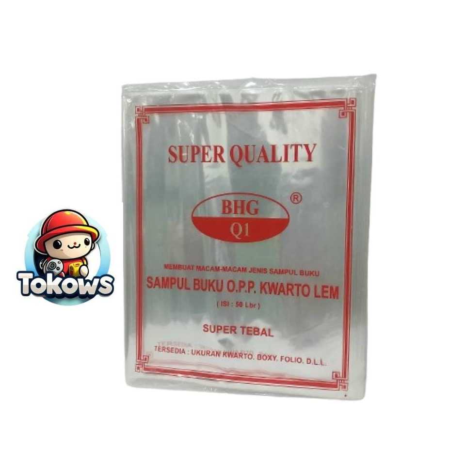 

SAMPUL PLASTIK LEM QWARTO/BOXY BHG / SAMPUL BUKU TULIS - QWARTO SIDU