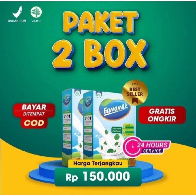 

TERMURAH !!! GAMAMILK - 2 Box Susu Etawa Ekstrak Gamat dan Ekstrak Daun Kelor