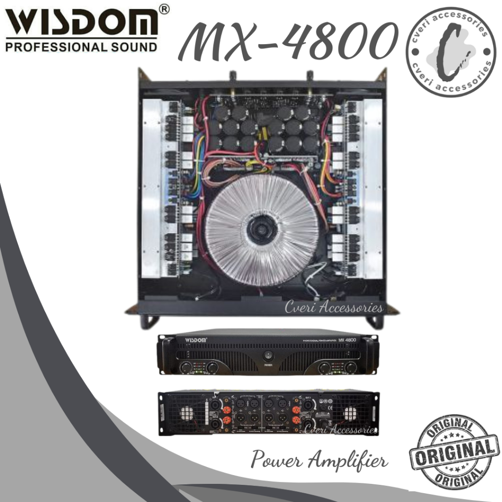 Wisdom MX4800 Power 4-Channel Power Amplier Wisdom MX-4800 Power