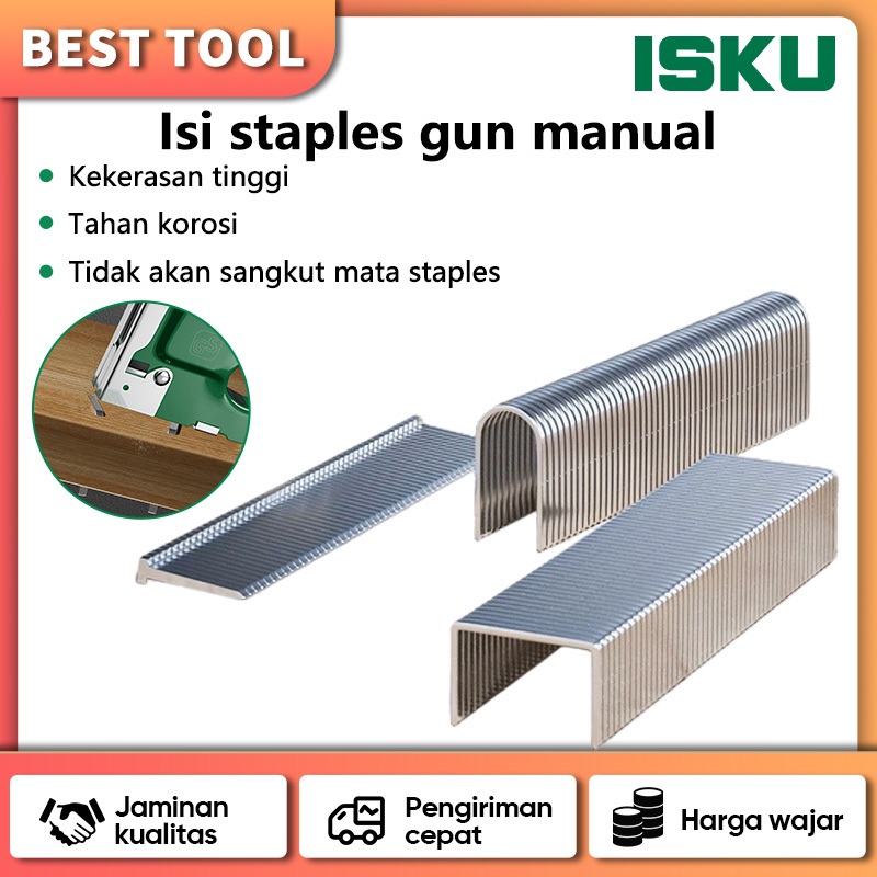 

ISKU staples gun manual / 1000pcs 1.2*10mm /lama dapat digunakan dalam jangka lama
