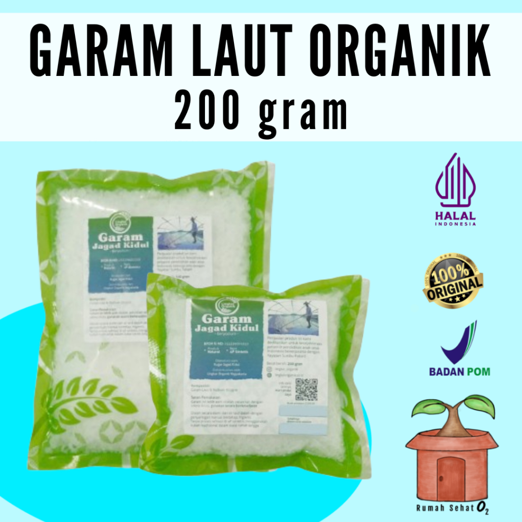

Garam Laut Lingkar Organik Jagad Kidul Salt Beryodium Natural Non 4P Sintesis 200 500 gram