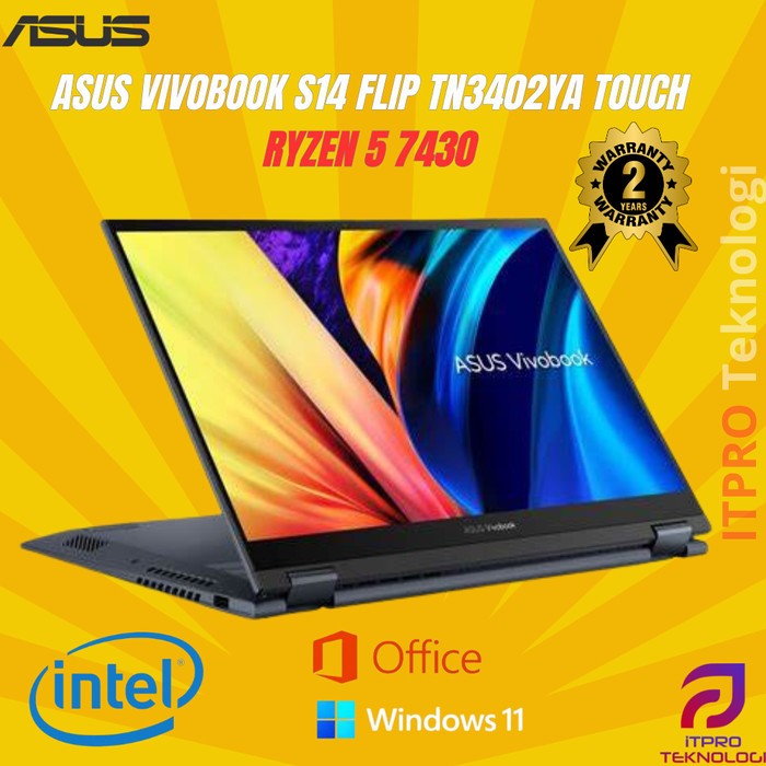 ASUS VIVOBOOK S14 FLIP TN3402YA TOUCH - RYZEN 5 7430 16GB 512GB