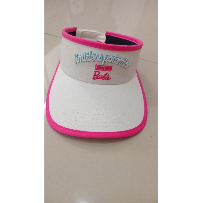 NEW MINISO x BARBIE original topi sunhat/ topi pantai/ topi golf. no cacat siap kirim.