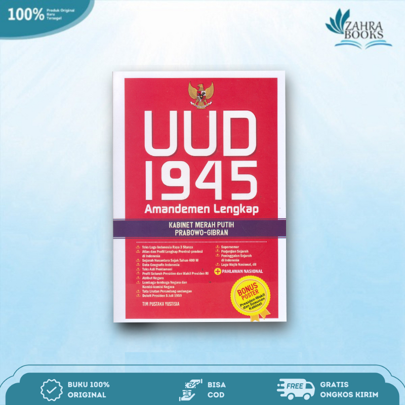 BK - Buku UUD 1945 Amandemen Lengkap : Kabinet Merah Putih Prabowo - Gibran
