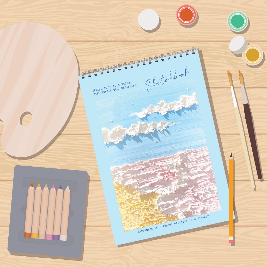 

[TERBARU] Sketchbook A5 Buku Gambar A5 Buku Sketsa Vertikal Jilid Spiral 45 Lembar / 90 Halaman