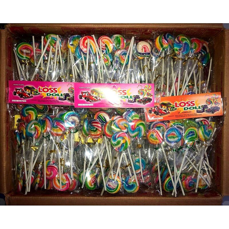 

GROSIR permen lolipop bulat 1 karton isi 50 pack