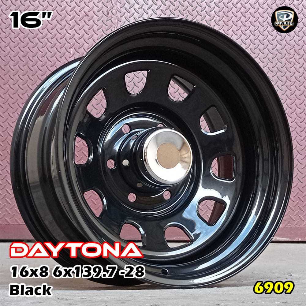 Velg Racing DAYTONA BLACK R16 x 8 PCD 5x139.7 Toko Surabaya
