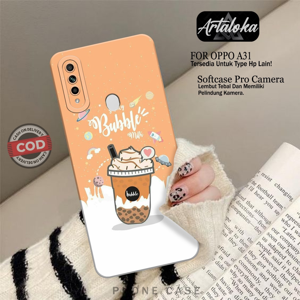 Case Hp Oppo A31 - Fashion Case Boba - Softcase Oppo A31 - Casing Oppo A31 - Kesing Oppo A31 - Silik