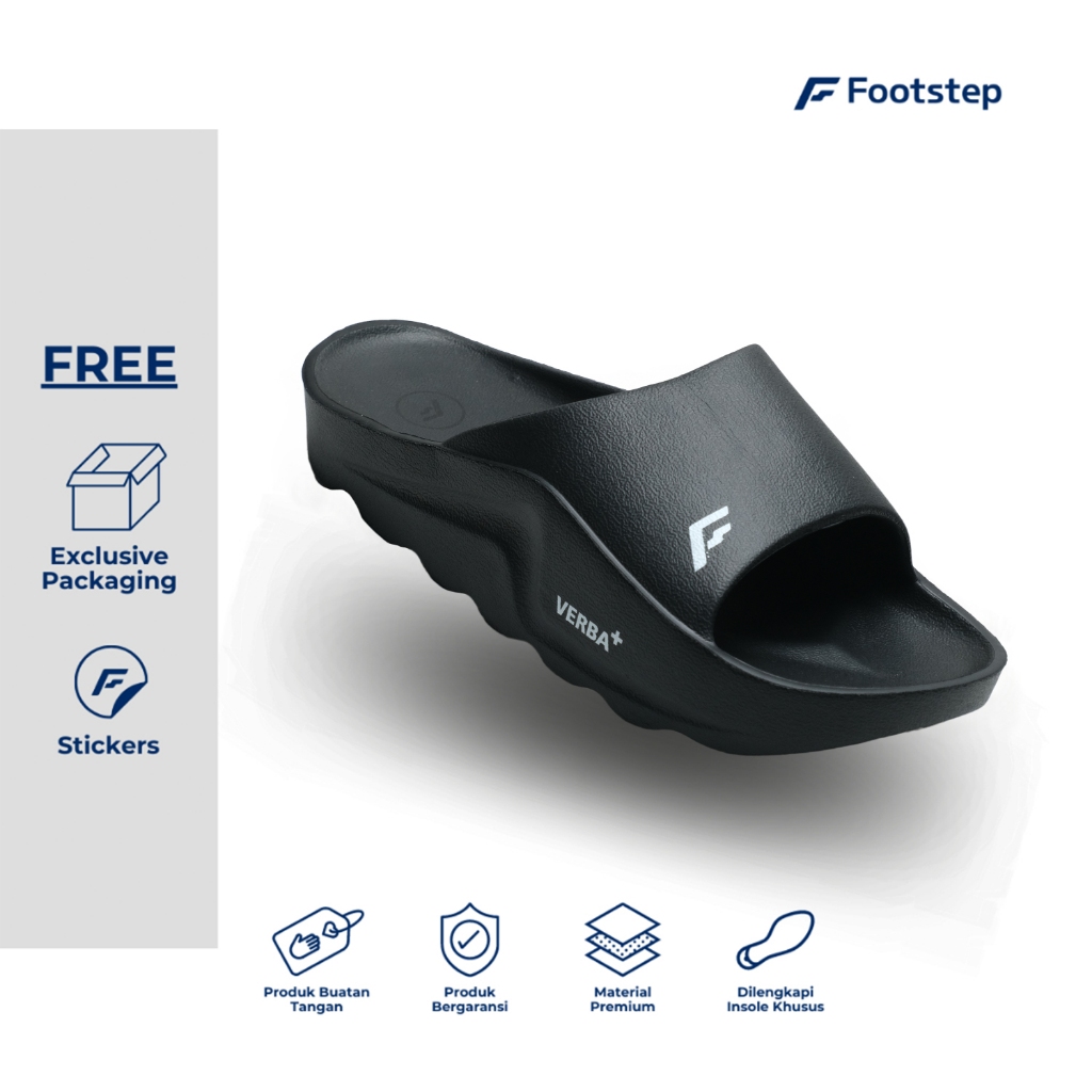 Footstep Footwear Sandal Pria Verba Black Original Sandal