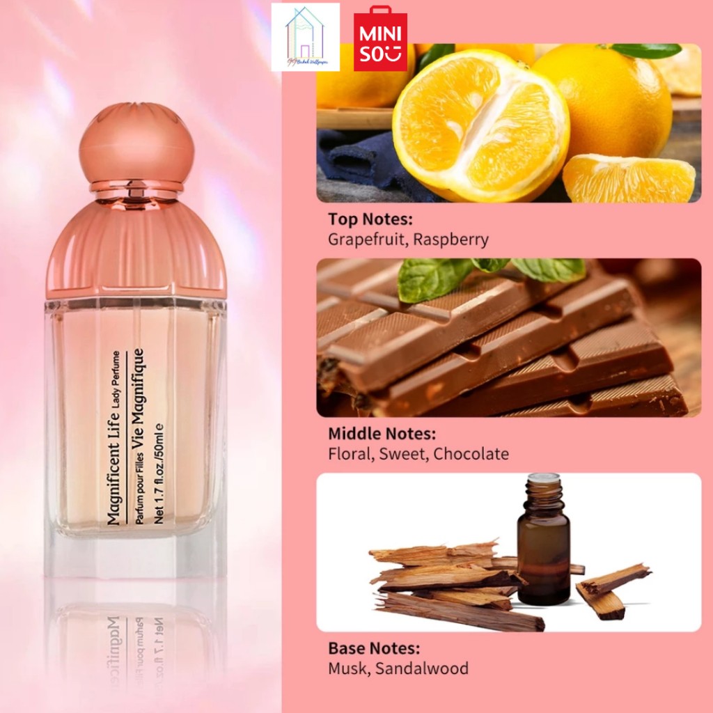 PROMO MINISO Parfum Wanita - Magnificent Life 50ml Lady Perfume Farfum Tahan Lama