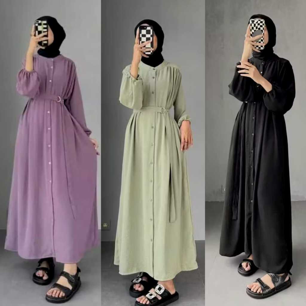 Gamis Wanita Dewasa Gamis Kayla Series By - Bahan Crinkle Viscose Gamis Adem Nyaman Bisa COD