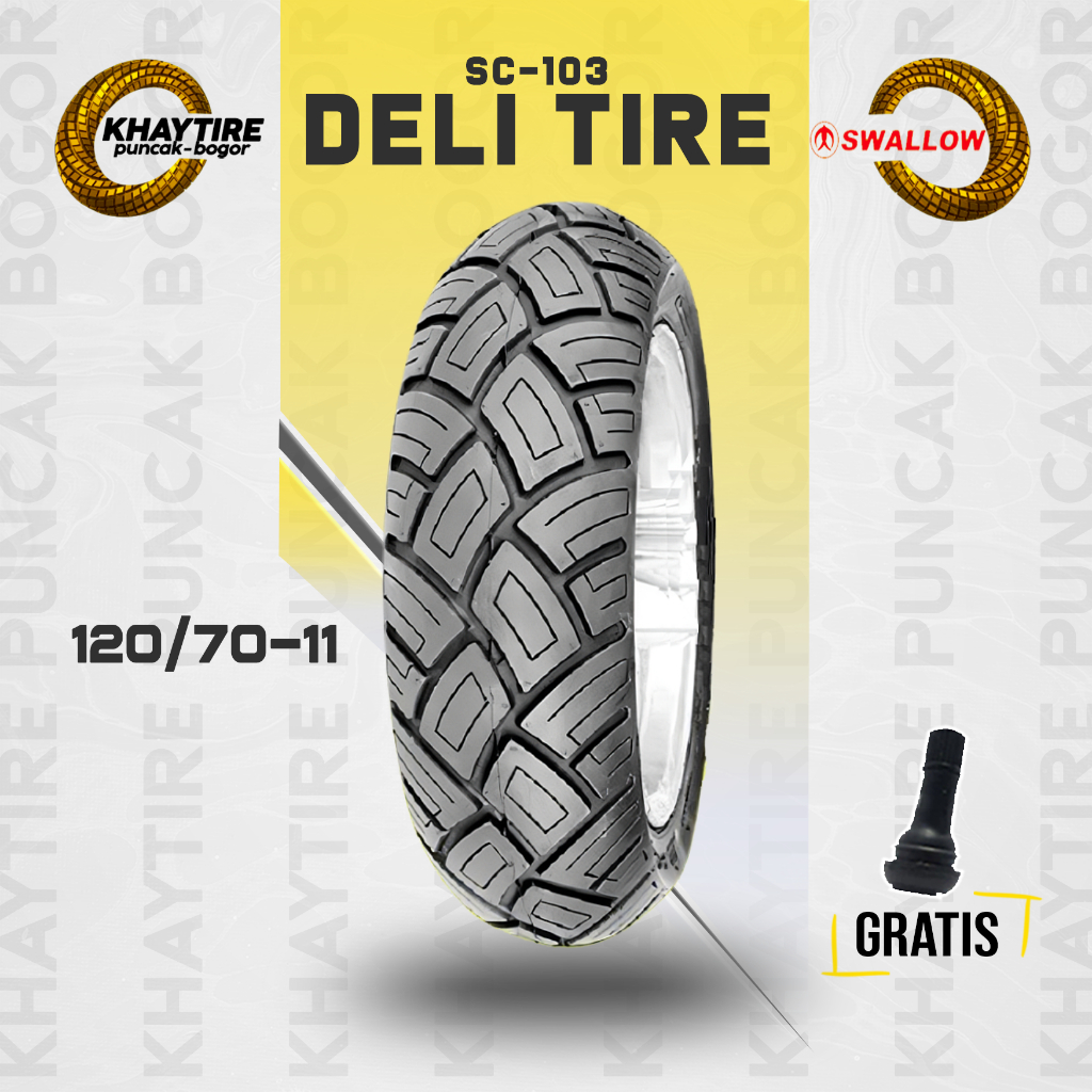 Ban Tubles Motor VESPA PRIMAVERA SWALLOW DELI TIRE 120/70 Ring 11