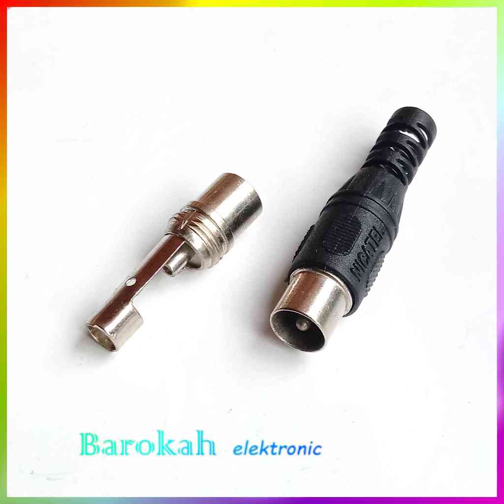 Jack Antena Tv NICATEL Original Plastik Colokan Anten Digital Receiver DVBT