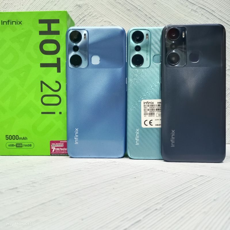 Infinix Hot 20i 4/64 GB Handphone Second Fullset