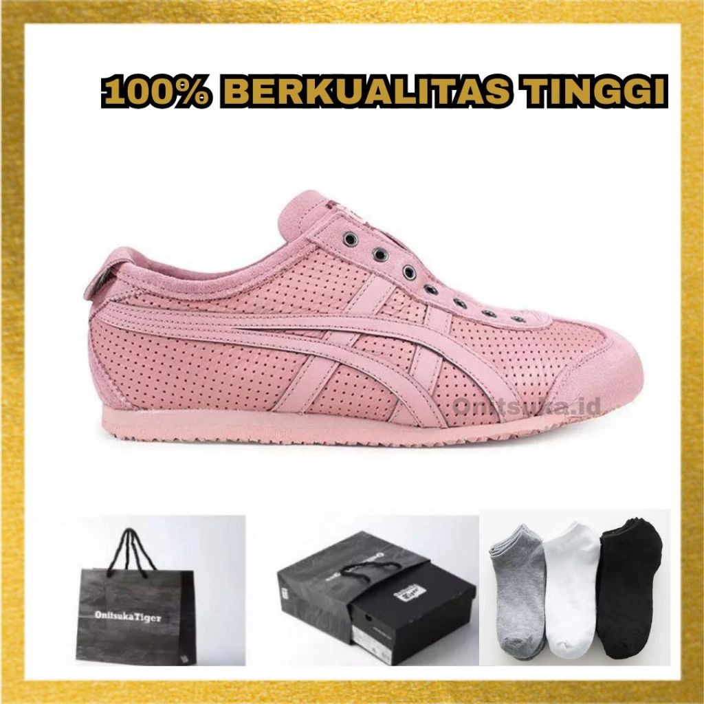 ONITSUKA TIGER -  Onitsuka Tiger Leather Slip-On Pink /Salem Pink