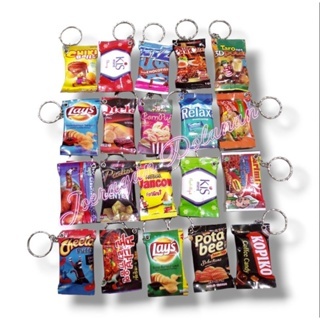 10pcs Gantungan Kunci Snack Kecil