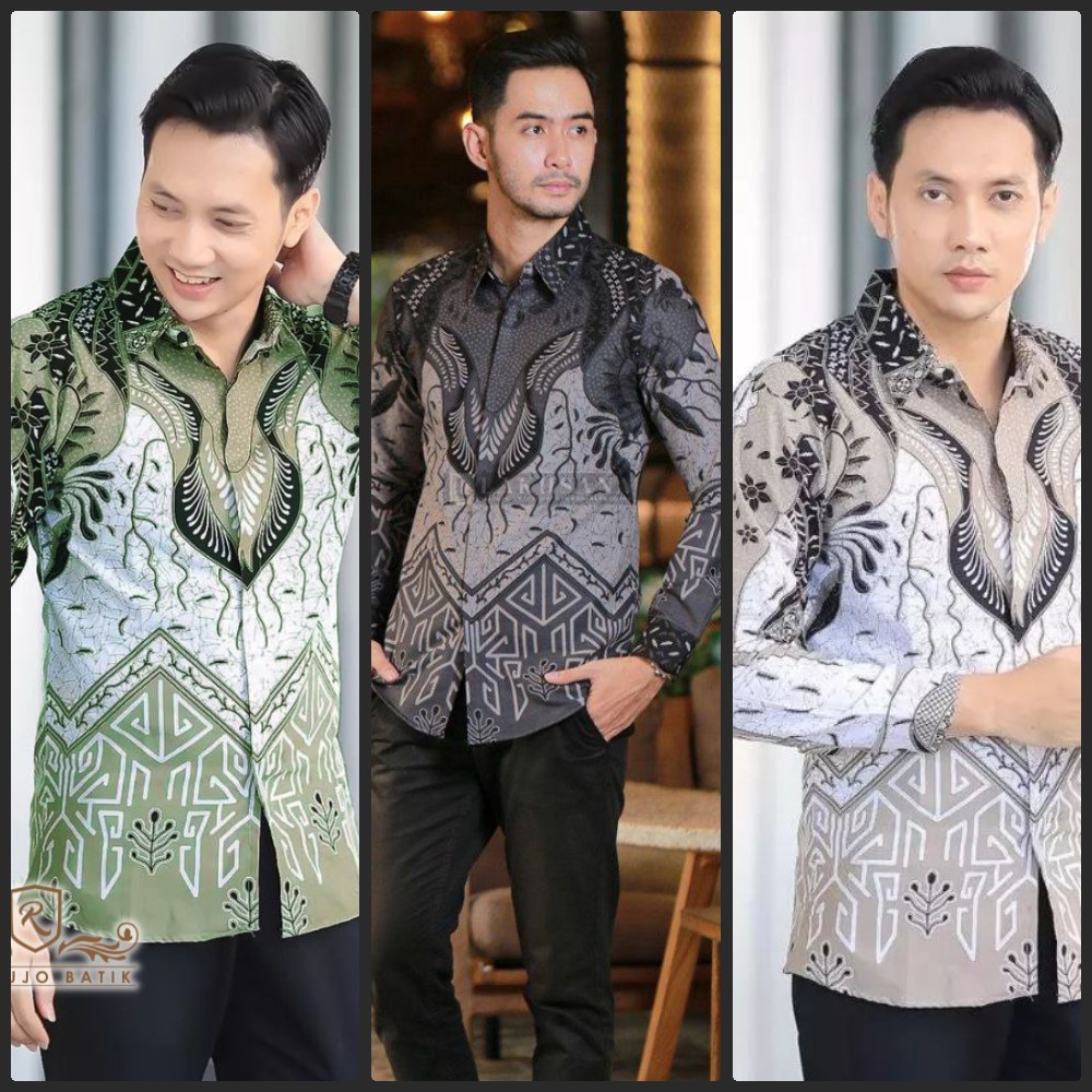 PROMO-TERBARU-KEMEJA BATIK COWOK KEKINIAN BAJU BATIK REMAJA PRIA JUMBO KEMEJA BATIK PRIA LENGAN PANJ